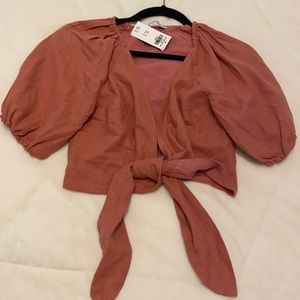 Abercrombie Tie Front Blouse